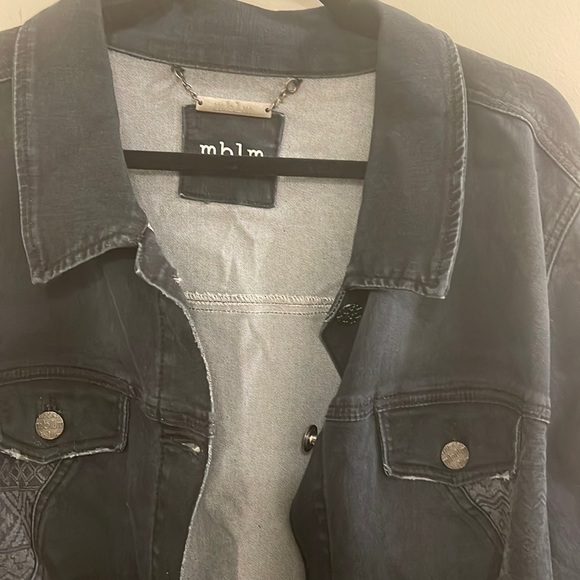 Mblm black lightweight denim jacket size: 4 - Picture 6 of 8